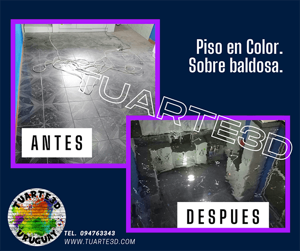 piso en color resina epoxi