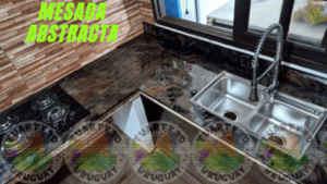 MESADA DE COCINA ABSTRACTA HECHA CON RESINA EPOXI