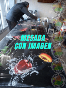 mesada con imagen como se hace quien hace en uruguay montevideo